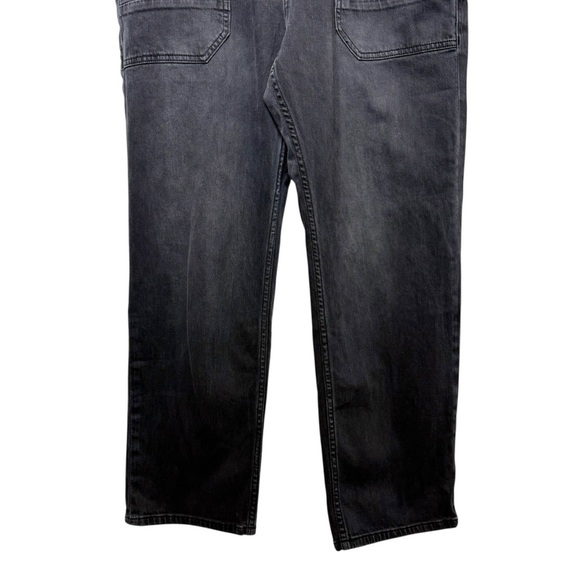 Anthropologie Pilcro Black Wash Painters Women’s Strappy Denim Overalls Sz 31 - Picture 7 of 15